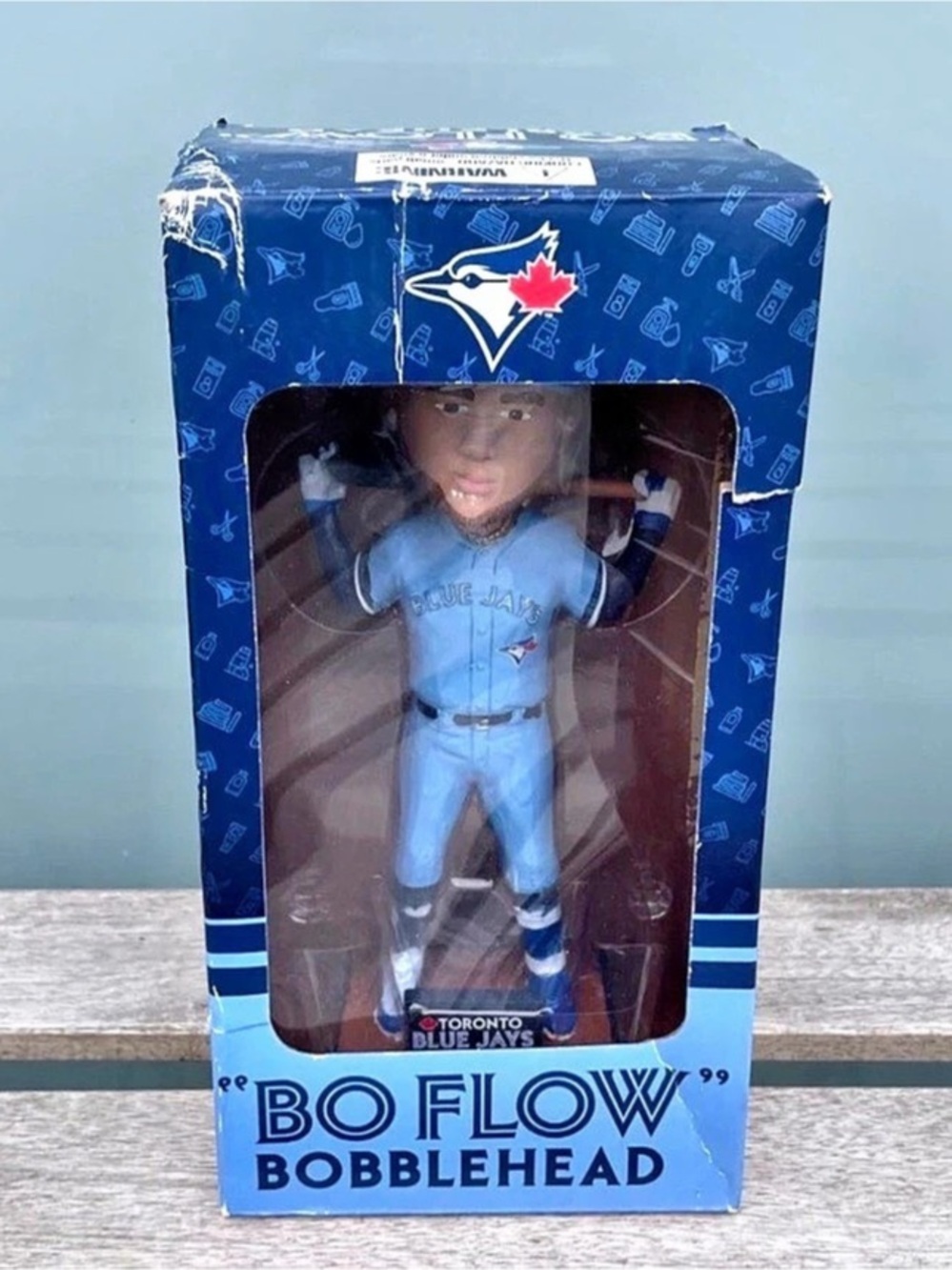 BD&A Sports Toronto Blue Jays Bo Flow Bobblehead Blue & White NWT
